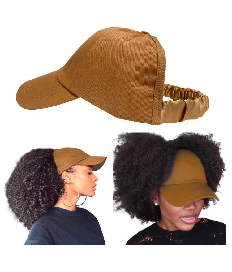 Baseball cap natural hair online